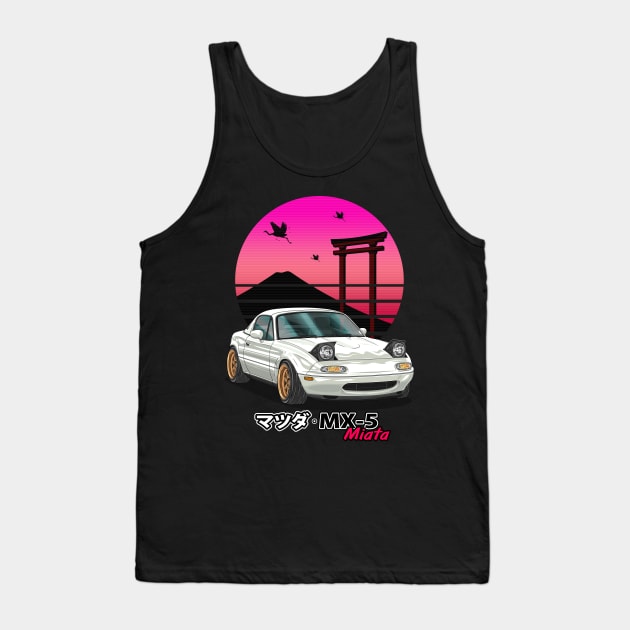 White MX5 Miata JDM Legend Tank Top by Guyvit